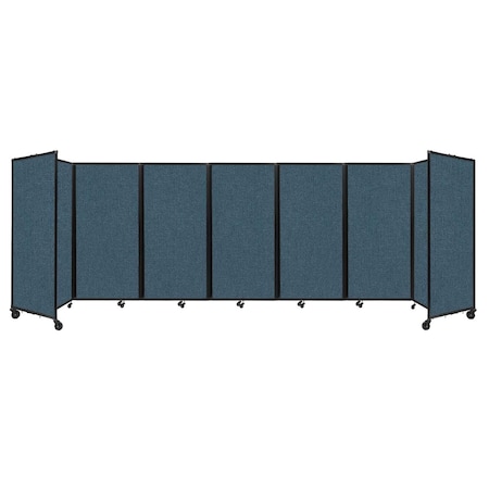 Versare Room Divider 360 Folding Portable Partition 19'6" x 6' Caribbean Fabric 1173517